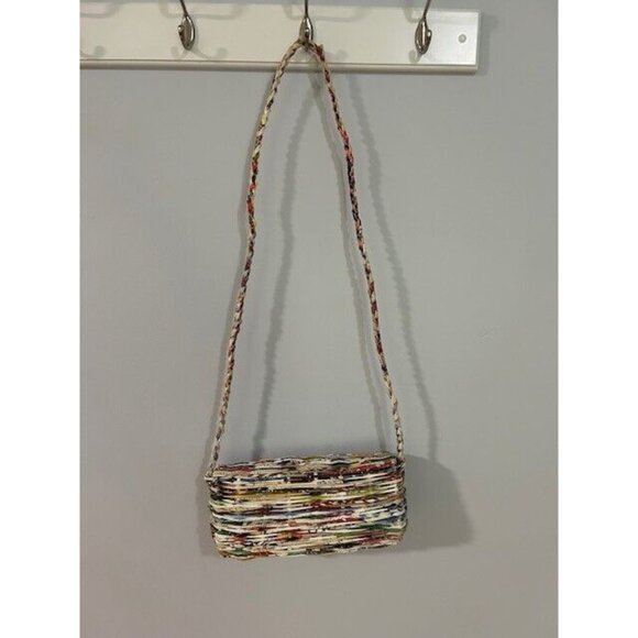 Rolled Newspaper Magazine Print Shoulder Bag Strap Unique 11" x 5" - Picture 6 of 8